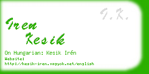 iren kesik business card